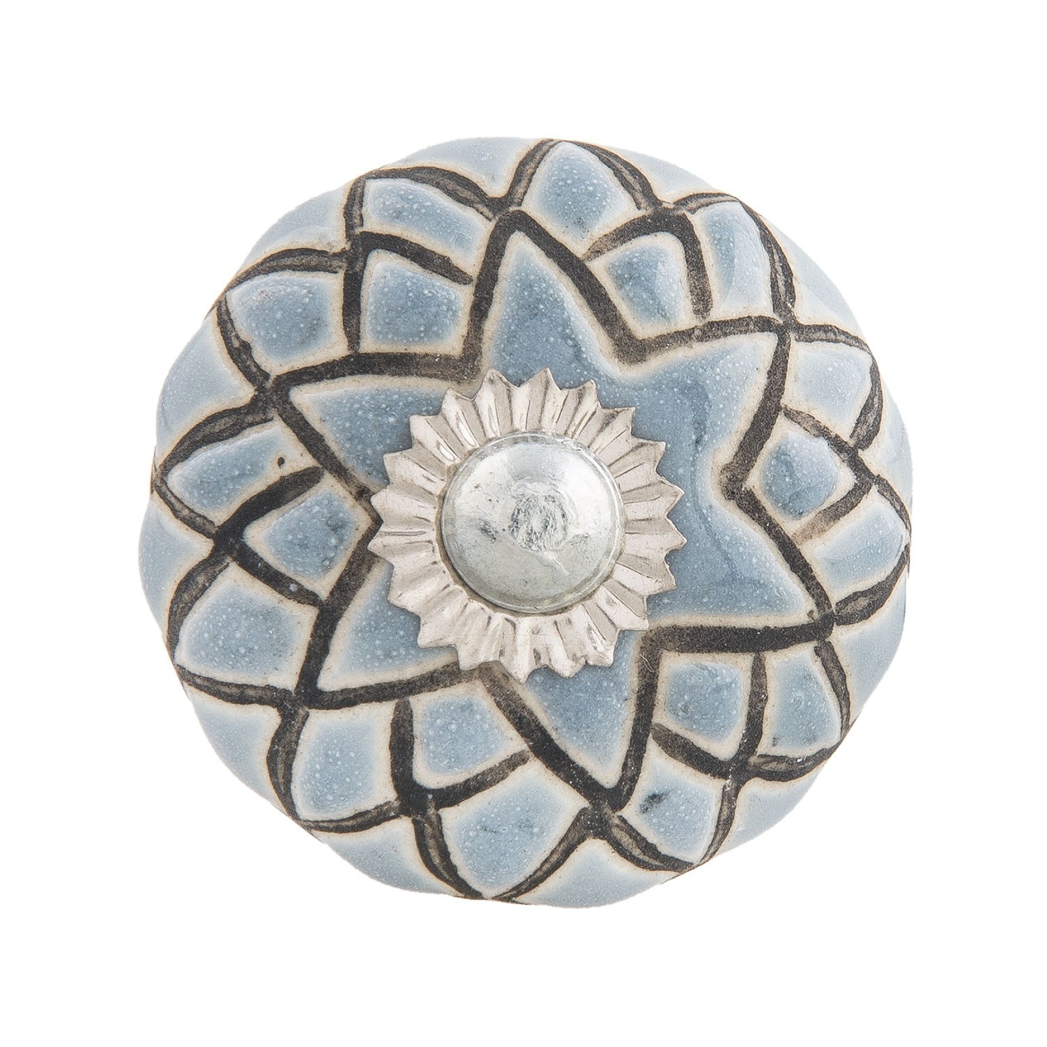 Keramická úchytka Dafne - Ø 4*4 cm Clayre & Eef Keramická úchytka Dafne - Ø 4*4 cm Clayre & Eef