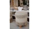 Stolička - podnožka Rond Ibiza Creme - Ø 35 * 40 cm J-Line by Jolipa