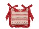 Podsedák na židli s volánky Nordic Christmas - 40*40 cm Clayre & Eef