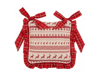 Podsedák na židli s volánky Nordic Christmas - 40*40 cm
