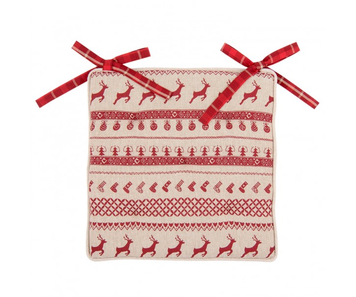 Podsedák na židli s výplní Nordic Christmas - 40*40 cm Clayre & Eef