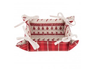 Textilní košíček na pečivo Nordic Christmas - 35*35*8 cm