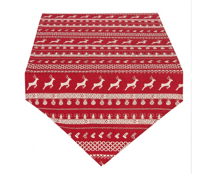Běhoun na stůl Nordic Christmas - 50*160 cm Clayre & Eef