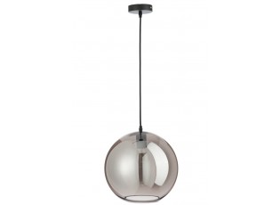Závěsné skleněné kouřové světlo Ball silver - Ø 30*210 cm