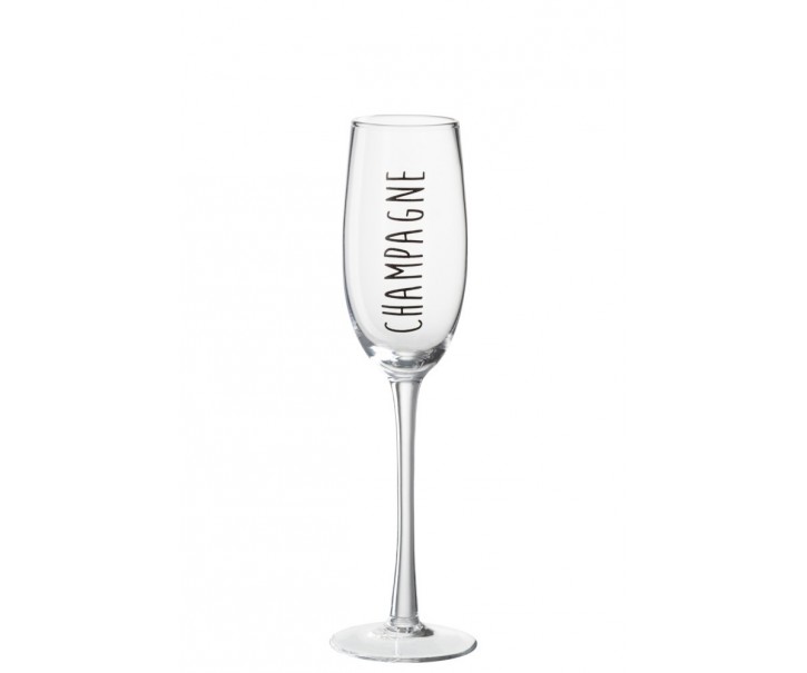 Sklenička na sekt Champagne - Ø 7*25 cm J-Line by Jolipa