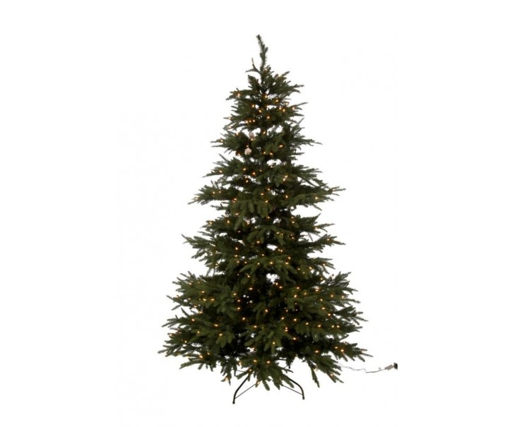 Vánoční stromek s led světýlky zelený - 225cm J-Line by Jolipa