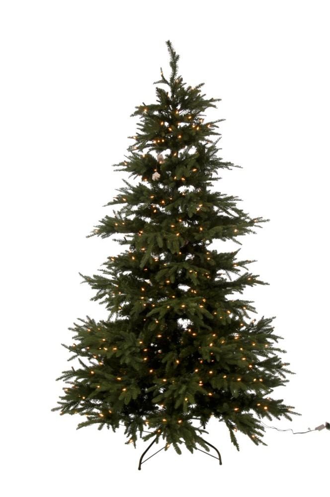 Vánoční stromek s led světýlky zelený - 225cm