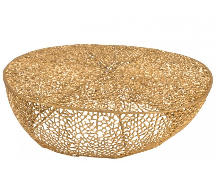 Coffee stolek zlatý - 114*112*30cm J-Line by Jolipa