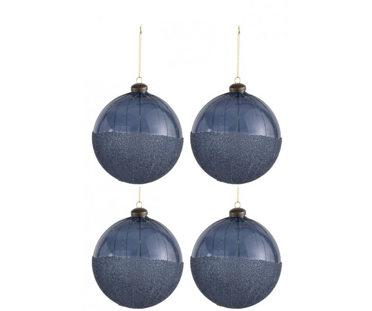 D4 KERSTB PARELS GLAS BLW L J-Line by Jolipa