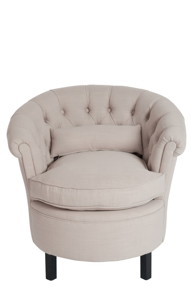Béžové křeslo Linen - 71*65*75 cm J-Line by Jolipa Béžové křeslo Linen - 71*65*75 cm J-Line by Jolipa