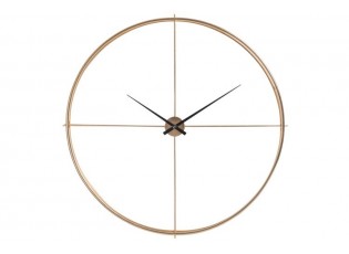 Zlaté kovové nástěnné hodiny Metgo- Ø 128*10 cm