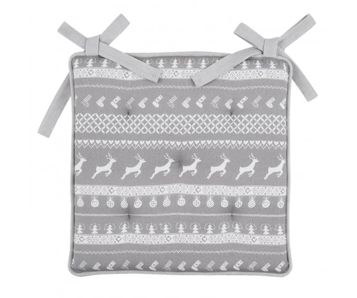 Podsedák s výplní Nordic Grey - 40*40 cm Clayre & Eef