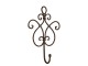 Věšák ornament hnědý - 15*5*22 cm Clayre & Eef