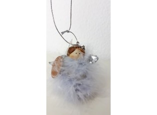 Anděl s peříčky na pověšení - 10*6*8 cm