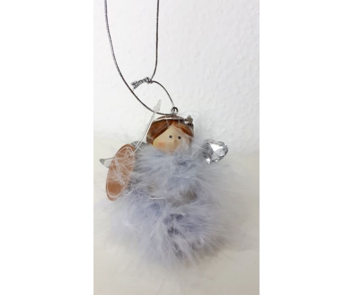 Anděl s peříčky na pověšení - 10*6*8 cm Boltze