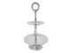 Kovový etažér Shiny Silver - Ø 16*29 cm Clayre & Eef