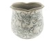 Keramický obal na květináč s ornamenty - Ø 18*17 cm Clayre & Eef
