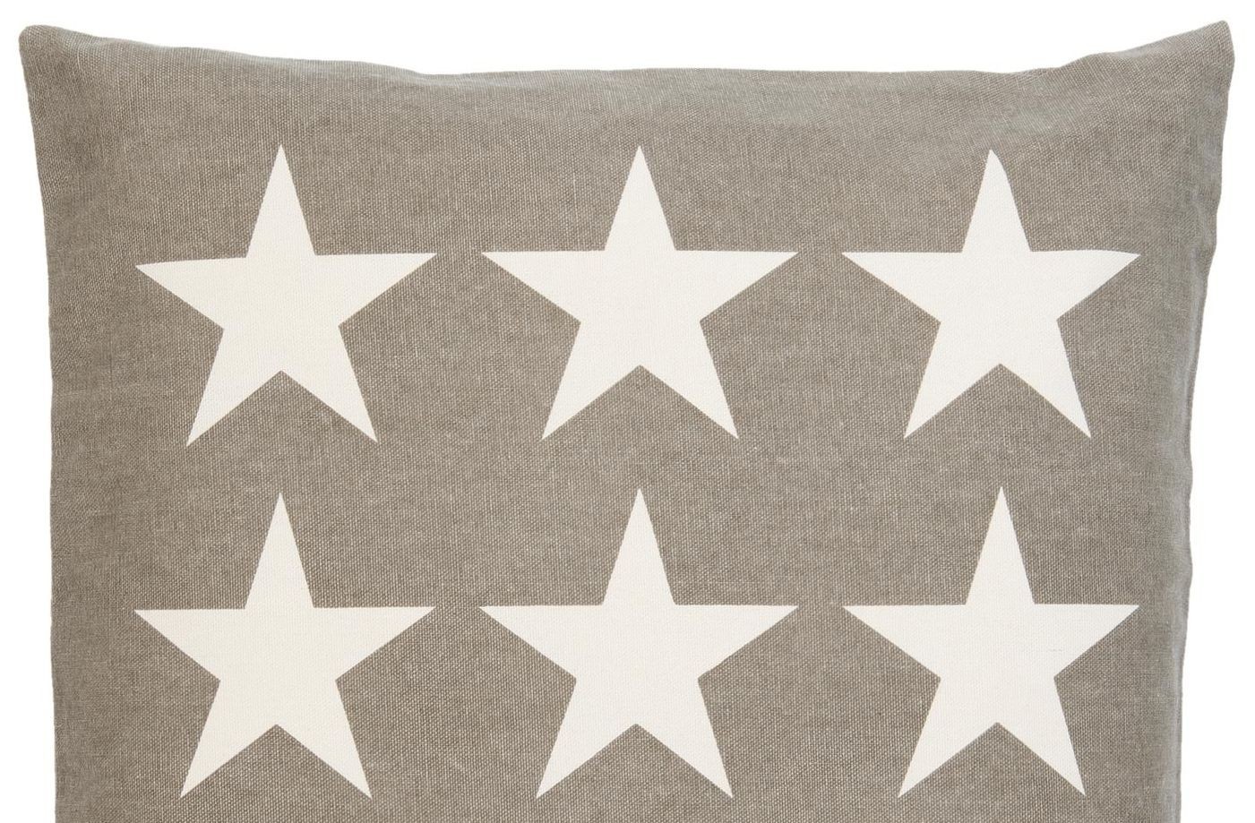 Khaki povlak na polštář s hvězdami Stars - 50*50cm Clayre & Eef Khaki povlak na polštář s hvězdami Stars - 50*50cm Clayre & Eef