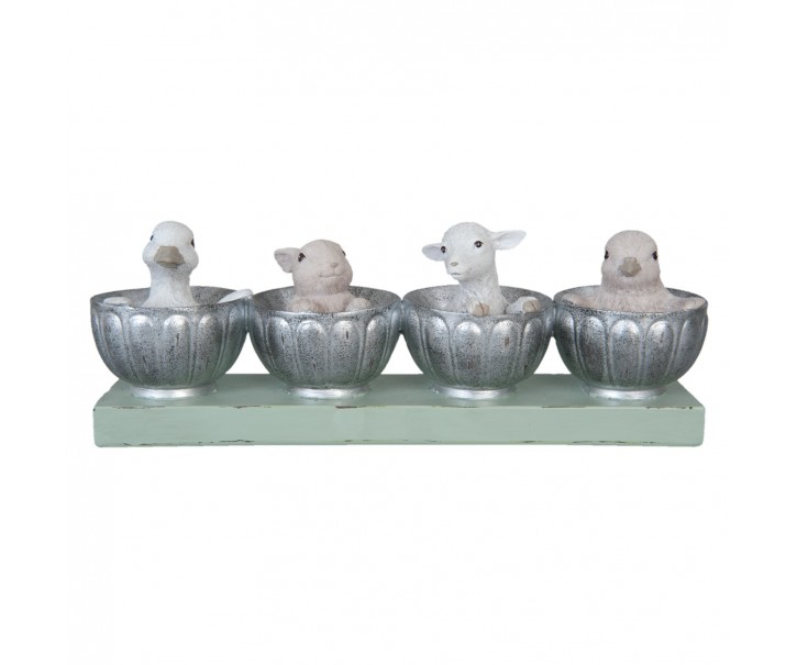 Velikonoční dekorace zvířátka - 26*6*9 cm Clayre & Eef