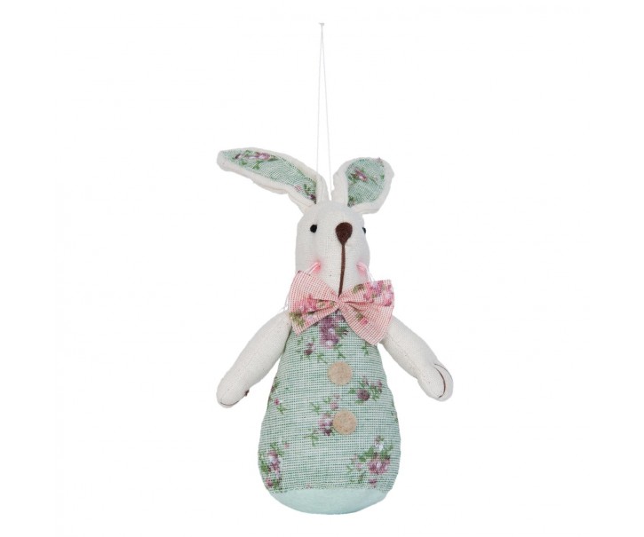 Závěsná dekorace zelený Králík - 8*4*13 cm Clayre & Eef