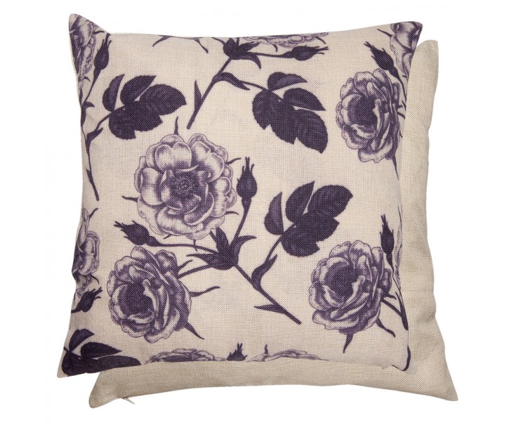 Povlak na polštář Rose Violet - 45*45 cm Clayre & Eef