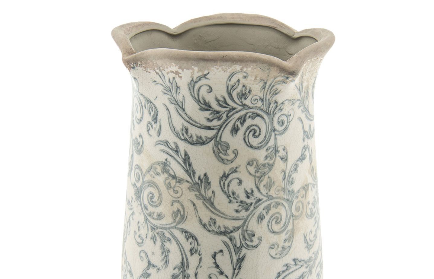 Dekorační váza retro flower - Ø 14*28 cm Clayre & Eef Dekorační váza retro flower - Ø 14*28 cm Clayre & Eef