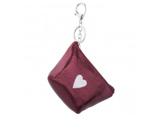 Vínová klíčenka se srdíčkem Glitter - 8*13 cm