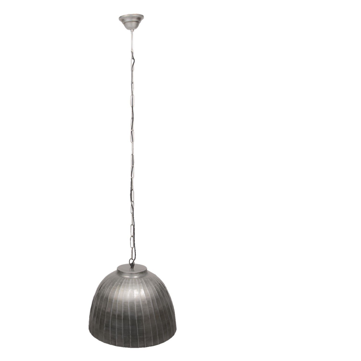 Kovové stropní svítidlo Industrial Zilver - Ø 45*42 cm E27*1 Clayre & Eef Kovové stropní svítidlo Industrial Zilver - Ø 45*42 cm E27*1 Clayre & Eef