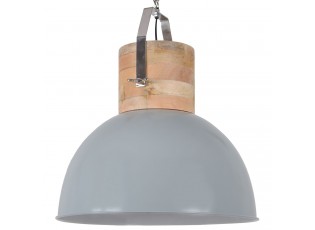 Šedé závěsné kovové retro světlo Fabriano Shiny grey - Ø 50*60 cm