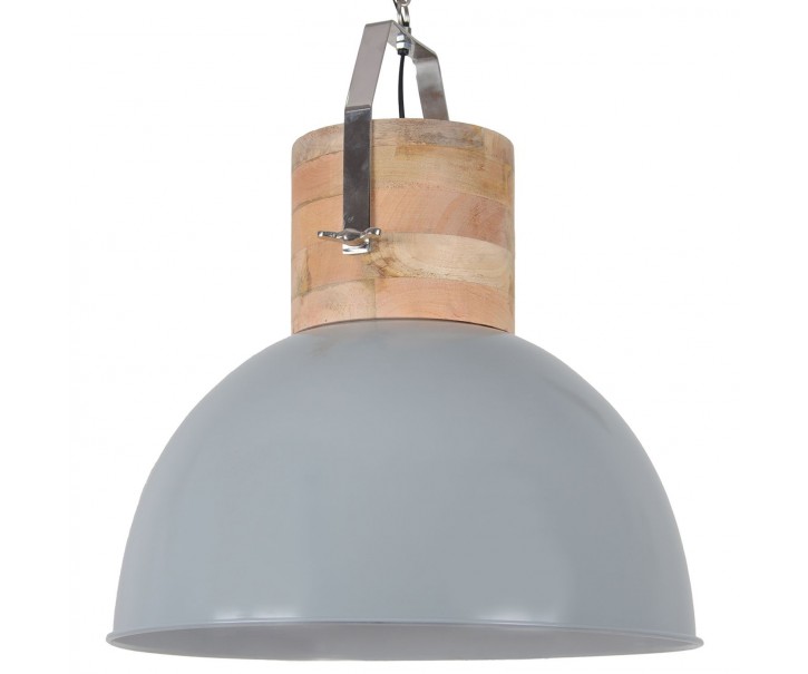 Šedé závěsné kovové retro světlo Fabriano Shiny grey - Ø 50*60 cm Collectione