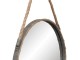 Kulaté kovové zrcadlo s provazem - Ø 47*3cm Clayre & Eef
