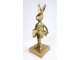 Dekorace králík Wanny bronzový - 11*10*30cm Colmore by Diga