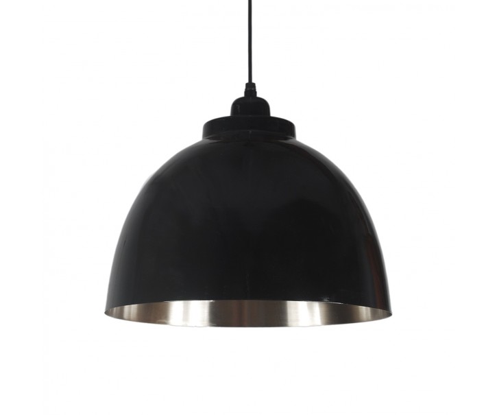 Černé závěsné kovové světlo Shiny - Ø 32*22 cm Collectione