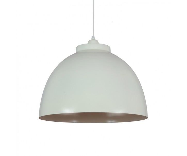Krémové závěsné kovové světlo Shiny - Ø 32*22 cm Collectione