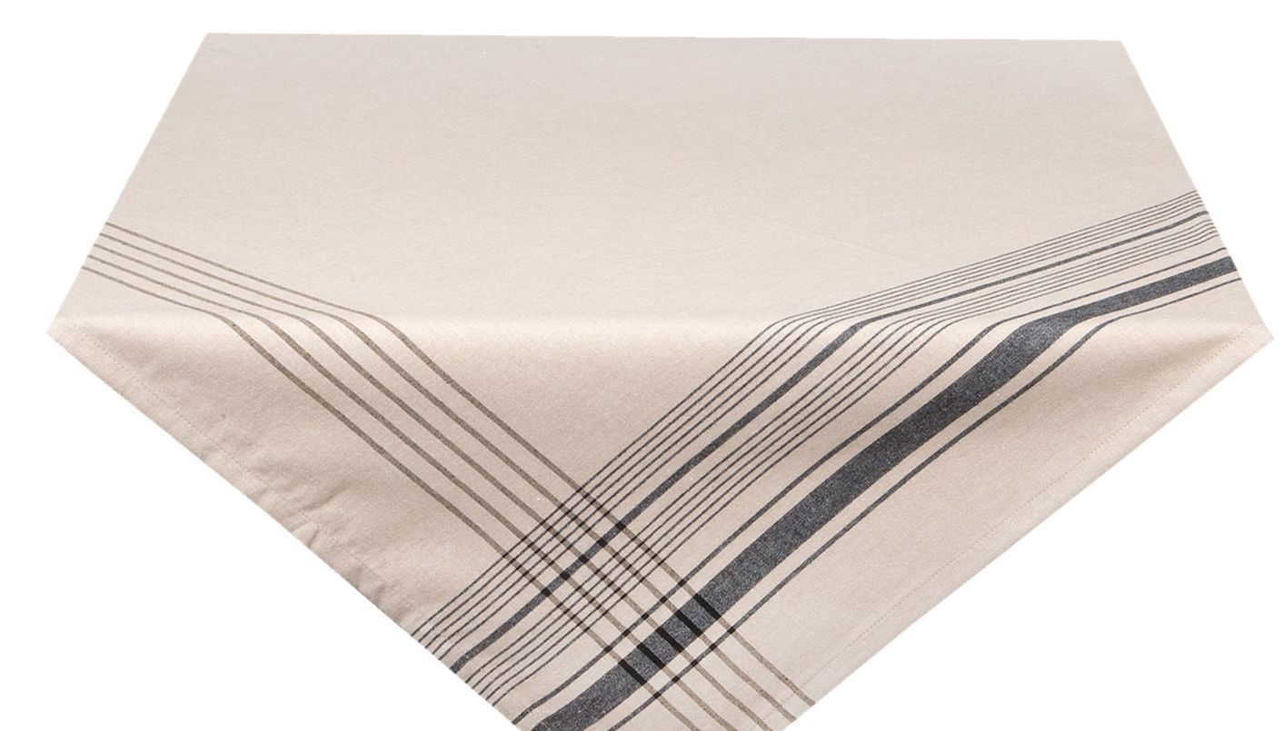 Ubrus na stůl Country Essentials black - 130*180 cm Clayre & Eef Ubrus na stůl Country Essentials black - 130*180 cm Clayre & Eef