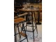 Kovová barová židle se dřevem BISTRO - 50* 53 * 111cm J-Line by Jolipa