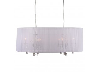Bílý oválný lustr Merel White - 100*46*34 cm / 6*E14