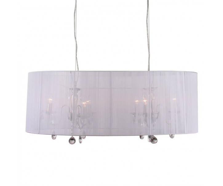 Bílý oválný lustr Merel White - 100*46*34 cm / 6*E14 Collectione