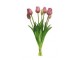 Kytice tulipánů 7ks fialkové - 46cm Exner