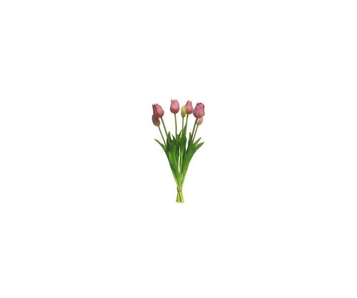 Kytice tulipánů 7ks fialkové - 46cm Exner