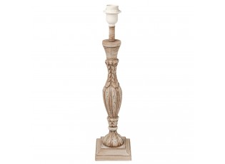 Hnědo - šedá noha k lampě s patinou - 12*12*53 cm/ E27