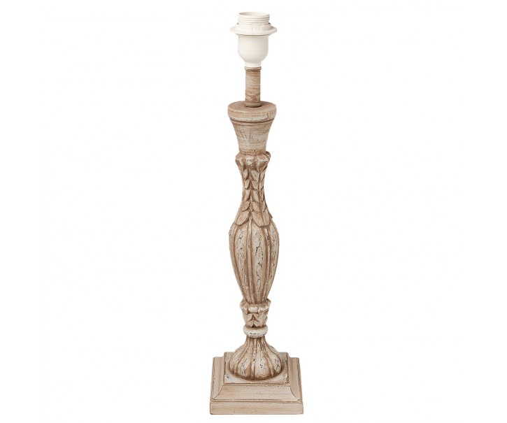 Hnědo - šedá noha k lampě s patinou - 12*12*53 cm/ E27 Clayre & Eef