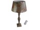 Hnědo - šedá noha k lampě s patinou - 12*12*53 cm/ E27 Clayre & Eef