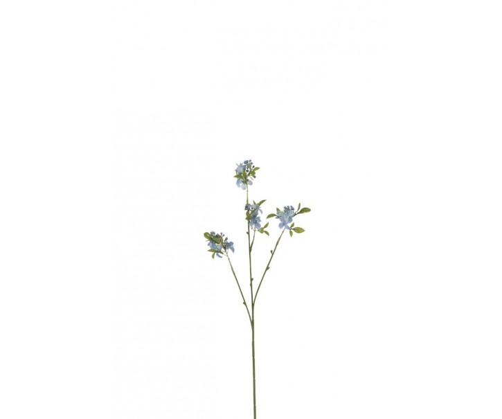 Umělá květina větev s modrým květem - 48cm J-Line by Jolipa