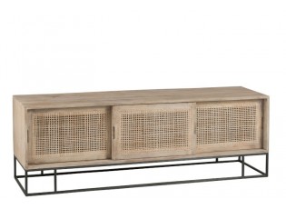 TV dřevěná komoda s dvířky Woven - 150*40*50cm