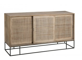 Dřevěná komoda s dvířky Woven - 160*45*85cm