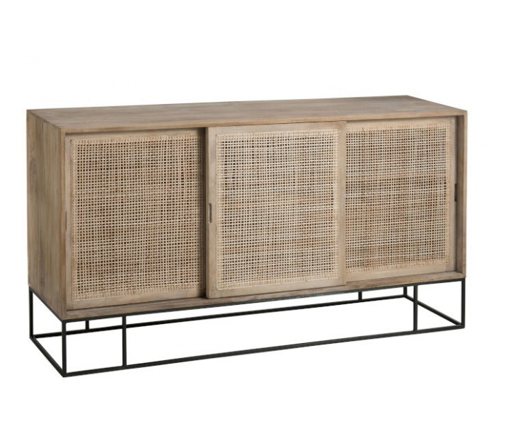 Dřevěná komoda s dvířky Woven - 160*45*85cm J-Line by Jolipa
