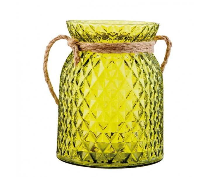 Zelený svícen na čajovou svíčku - Ø 12*15 cm Clayre & Eef