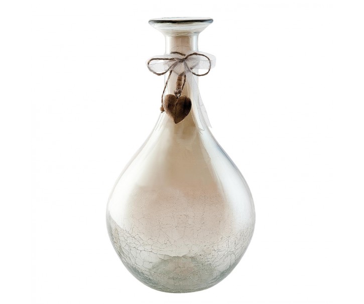 Dekorativní skleněná váza s popraskáním - Ø21*38 cm Clayre & Eef