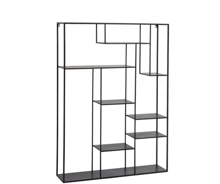 Černý policový regál Irregular- 110*25*150cm J-Line by Jolipa